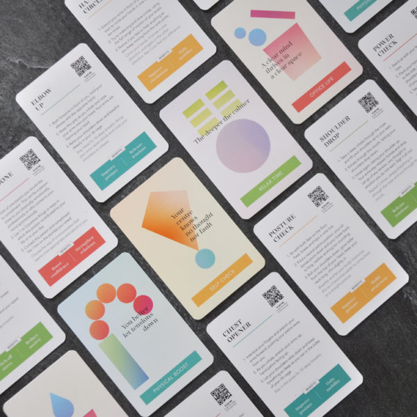 re-set wellbeing cards on the table