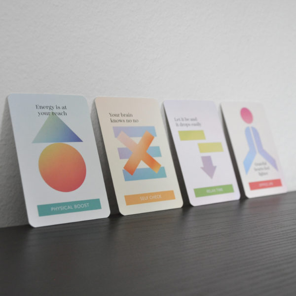 four re-set wellbeing cards